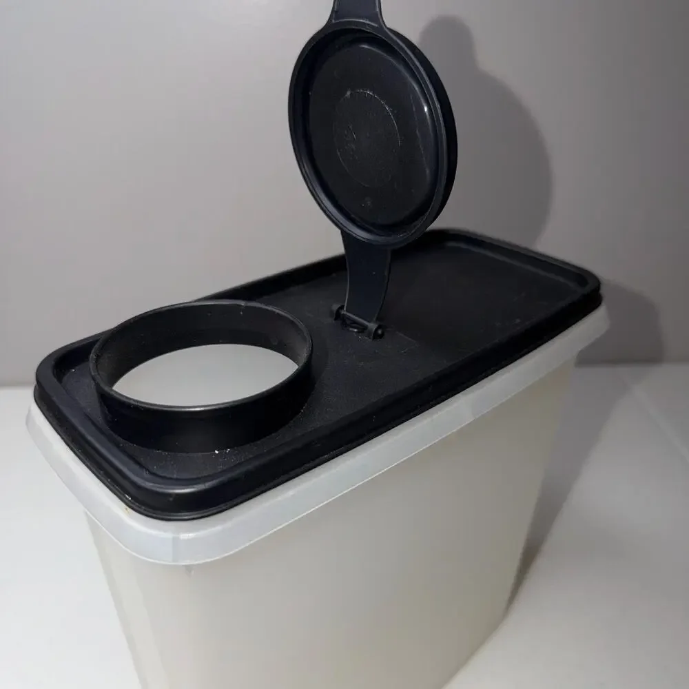 Vintage Tupperware Modular Mates Super Cereal Storer Keeper with Black Lid